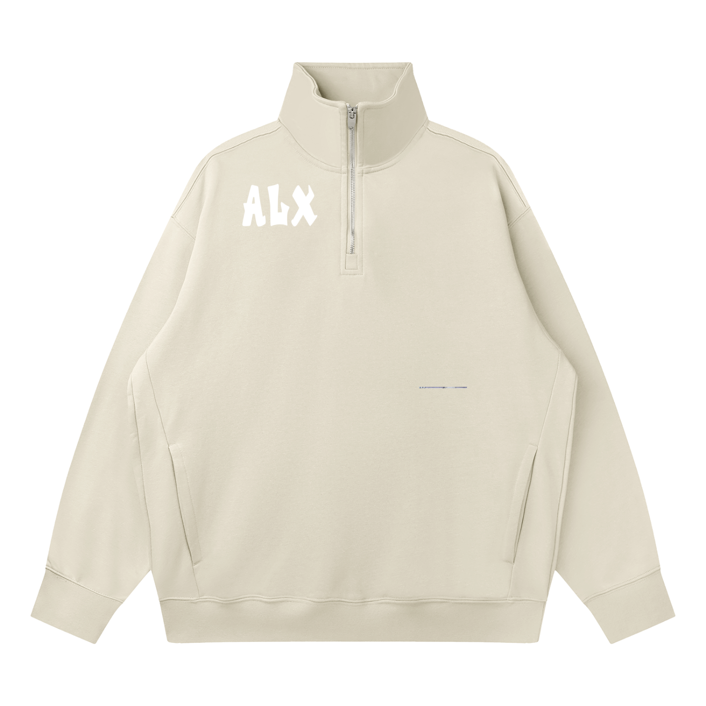 Quarter-Zip Drop Shoulder Sweatshirt