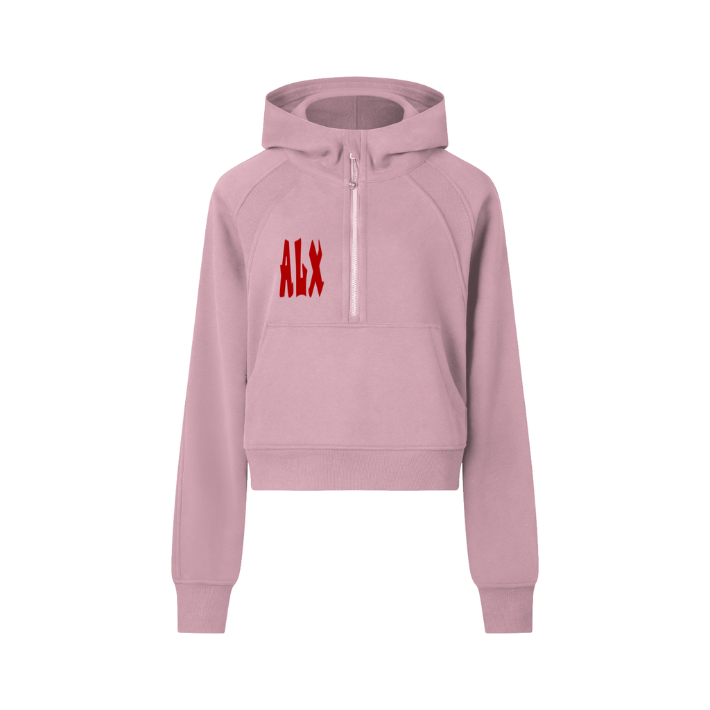 Cropped Half-Zip Hoodie