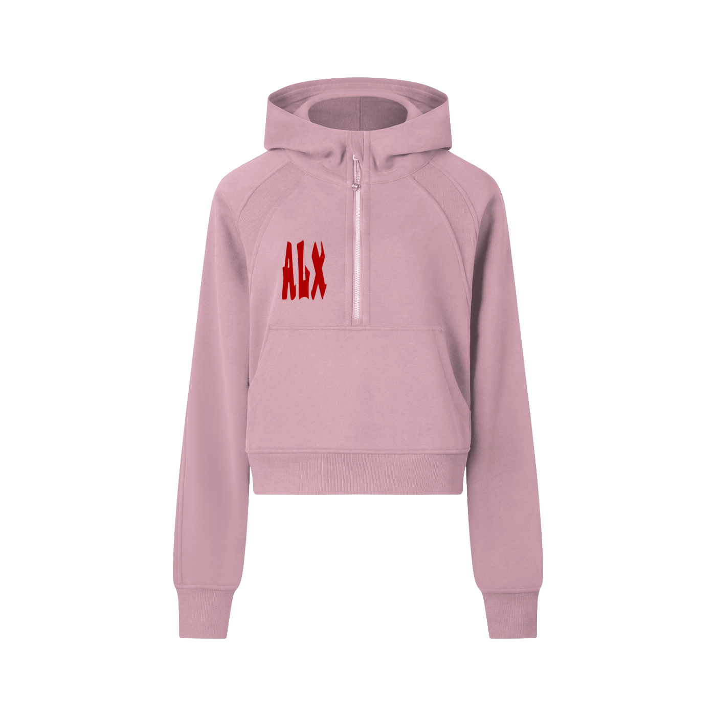 Cropped Half-Zip Hoodie
